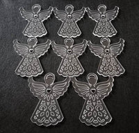 Set di 8 DECORAZIONI NATALIZIE PER ALBERO DI NATALE da appendere ANGELI Addobbo originale per abete home casa CHRISTMAS