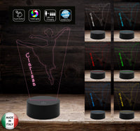 Lampada led danza classica REGALO BALLERINA personalizzabile con nome da scrivania