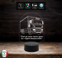 LAMPADA led CAMION 7 colori selezionabili Regalo camionista personalizzabile