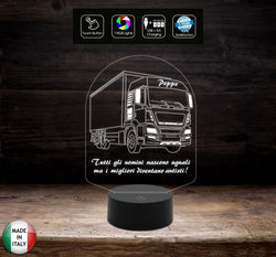 LAMPADA led CAMION 7 colori selezionabili Regalo camionista personalizzabile