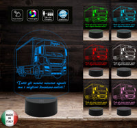 LAMPADA led CAMION 7 colori selezionabili Regalo camionista personalizzabile
