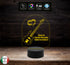 Idea regalo MUSICISTA Lampada led CHITARRA elettrica personalizzabile con frase MUSICA