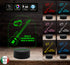 Idea regalo MUSICISTA Lampada led CHITARRA elettrica personalizzabile con frase MUSICA