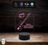 Idea regalo MUSICISTA Lampada led CHITARRA elettrica personalizzabile con frase MUSICA