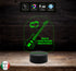 Idea regalo MUSICISTA Lampada led CHITARRA elettrica personalizzabile con frase MUSICA