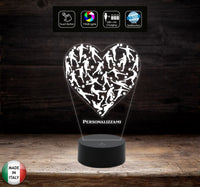 Lampada led CALCIO Regalo tifoso personalizzabile Giocatore squadra di calcio Gadget sport