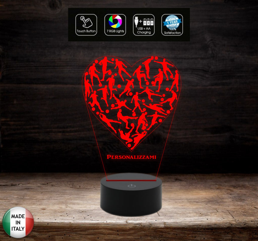 Lampada led CALCIO Regalo tifoso personalizzabile Giocatore squadra di calcio Gadget sport