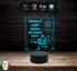 Idea regalo originale per pensione compleanno Natale Diploma migliore CHEF Lampada led personalizzabile