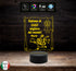 Idea regalo originale per pensione compleanno Natale Diploma migliore CHEF Lampada led personalizzabile