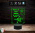 Idea regalo originale per pensione compleanno Natale Diploma migliore CHEF Lampada led personalizzabile