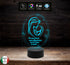 Lampada led Mamma e figlio FESTA DELLA MAMMA Regalo nascita, compleanno 7 colori selezionabili con touch Luce notturna da comodino