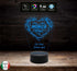 Cuore con nomi e dedica Idea regalo Natale San Valentino Lampada led 7 colori da scrivania Luce da notte - Lampada LED - Amore - Sentimentali