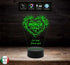 Cuore con nomi e dedica Idea regalo Natale San Valentino Lampada led 7 colori da scrivania Luce da notte - Lampada LED - Amore - Sentimentali