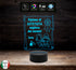 Idea regalo originale per ESTETISTA Lampada led Diploma personalizzabile con nome