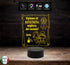 Idea regalo originale per ESTETISTA Lampada led Diploma personalizzabile con nome