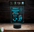 Idea regalo originale per PARRUCCHIERA Lampada led Diploma personalizzabile con nome