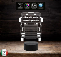 REGALO CAMIONISTA Lampada led da tavolo personalizzabile a batterie o cavo usb