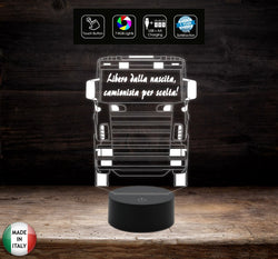 REGALO CAMIONISTA Lampada led da tavolo personalizzabile a batterie o cavo usb