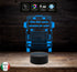 REGALO CAMIONISTA Lampada led da tavolo personalizzabile a batterie o cavo usb