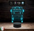REGALO CAMIONISTA Lampada led da tavolo personalizzabile a batterie o cavo usb