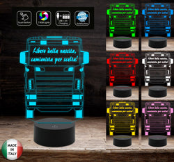 REGALO CAMIONISTA Lampada led da tavolo personalizzabile a batterie o cavo usb
