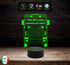 REGALO CAMIONISTA Lampada led da tavolo personalizzabile a batterie o cavo usb