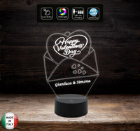 Regalo romantico San Valentino Lampada led originale e personalizzabile con 7 colori e nomi