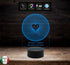 Regalo originale San Valentino compleanno Lampada led effetto 3d 7 colori personalizzabile