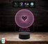 Regalo originale San Valentino compleanno Lampada led effetto 3d 7 colori personalizzabile