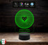 Regalo originale San Valentino compleanno Lampada led effetto 3d 7 colori personalizzabile
