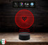Regalo originale San Valentino compleanno Lampada led effetto 3d 7 colori personalizzabile