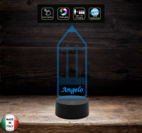 Lampada da scrivania MATITA personalizzabile Cameretta bambino Idea regalo bambini