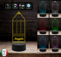 Lampada da scrivania MATITA personalizzabile Cameretta bambino Idea regalo bambini