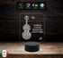 Idea regalo MUSICISTA Lampada led VIOLINO personalizzabile con frase MUSICA