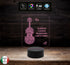 Idea regalo MUSICISTA Lampada led VIOLINO personalizzabile con frase MUSICA