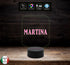 LAMPADA led personalizzabile con NOME da scrivania o ufficio Idea regalo COMPLEANNO SAN VALENTINO 7 colori selezionabili con touch