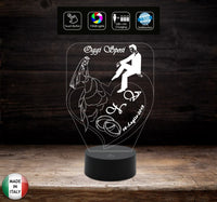 Bomboniera gadget MATRIMONIO Segnatavolo sposi lampada led wedding personalizzabile