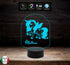 LAMPADA unicorno personalizzabile con nome Regalo bambina per cameretta Luce da notte a led