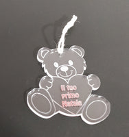 ORSETTO da appendere per albero di NATALE Decorazione natalizia PRIMO NATALE Regalo nascita neonato bimbo bambina