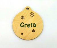 PALLA di NATALE vari colori disponibili personalizzabile con nome Addobbo ALBERO Decorazione casa