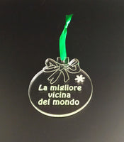 Regalo di Natale MIGLIORE VICINA Palla decorata da appendere Decorazioni albero originali
