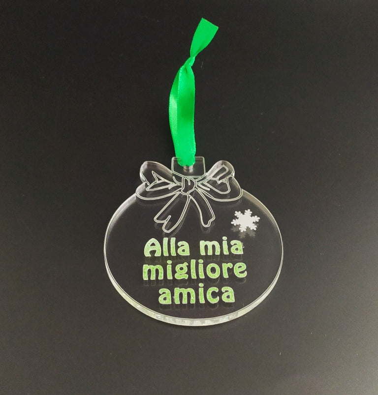 Regalo di Natale MIGLIORE AMICA Palla decorata Decorazioni albero – Shop  Ricomincio da tre