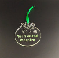 Regalo di Natale MAESTRA insegnante Palla decorata da appendere Decorazioni albero originali