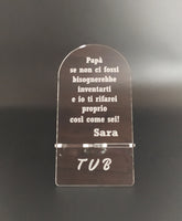 PORTA CELLULARE per papà da tavolo scrivania o ufficio Regalo FESTA DEL PAPA’ compleanno Natale personalizzabile