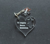 Portachiave cuore con puzzle personalizzato Portachiavi Regali originali festa della mamma