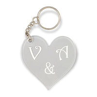 Portachiavi cuore con iniziali Regalo compleanno anniversario San Valentino