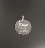Porta chiave Ti amo con infinito Regalo San Valentino Anniversario personalizzabile con data Portachiavi originale