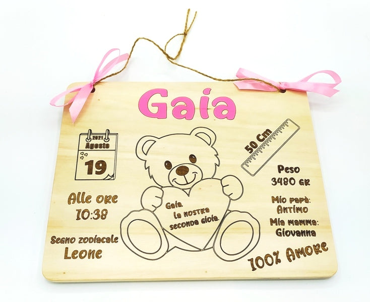 QUADRETTO nascita neonatoIdea regalo bambina per cameretta – Shop  Ricomincio da tre