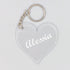 PORTACHIAVE Plexiglass con incisione NOME PERSONALIZZABILE portachiavi cuore