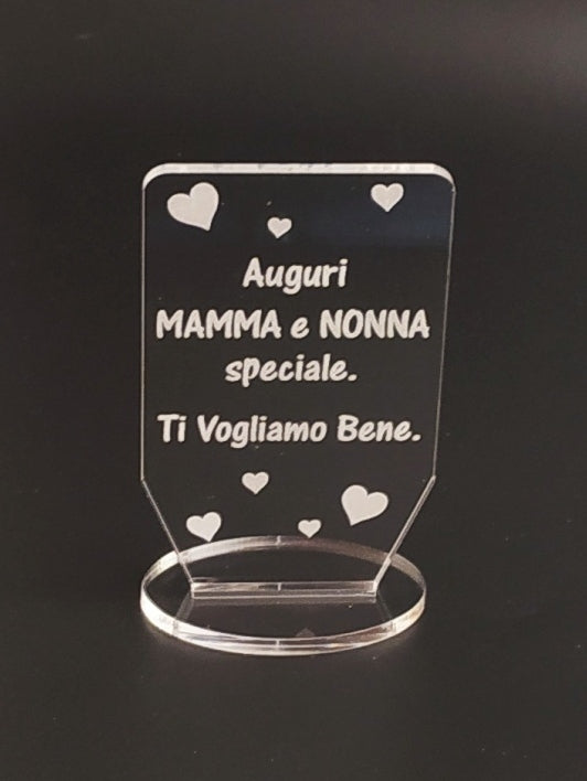 Targhetta personalizzabile con frase Regalo FESTA DEI NONNI NONNA